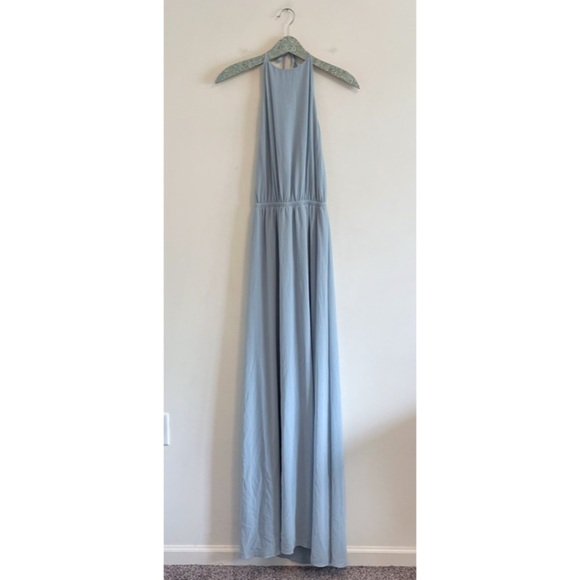 SMYM Heather Halter Maxi Dress Steel Blue - Picture 2 of 7